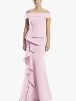 Mother Dress Off-The-Shoulder Sleeveless Mermaid Ruffles Wedding Guest Dresses