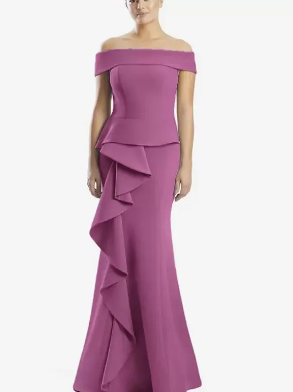 Mother Dress Off-The-Shoulder Sleeveless Mermaid Ruffles Wedding Guest Dresses