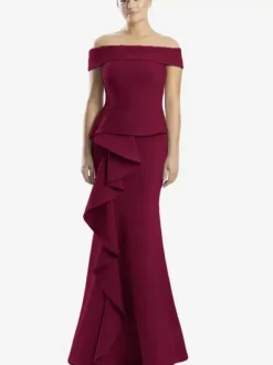 Mother Dress Off-The-Shoulder Sleeveless Mermaid Ruffles Wedding Guest Dresses
