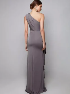 Mother Dress One-Shoulder Pleated Sweep Asymmetrical Mermaid Guest Dresses For Wedding