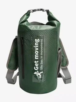 Multi-Color Waterproof Roll Top Dry Backpack With Front Zipper Pocket
