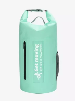 Multi-Color Waterproof Roll Top Dry Backpack With Front Zipper Pocket