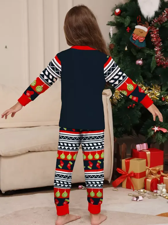 Navy Red Green Fair Isle Family Christmas Pajamas Holiday Pattern 2026