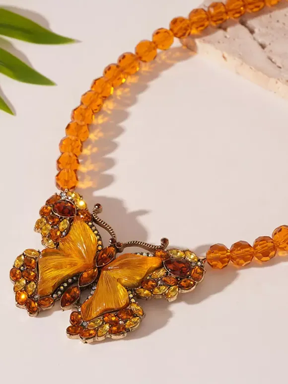 Necklace 18-24 Inches Vintage Butterfly Link Chain Alloy Daily Casual Adult's Girl's Jewelry
