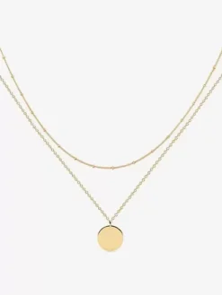 Necklace Layered Ring Beaded Details Chic Women Necklace