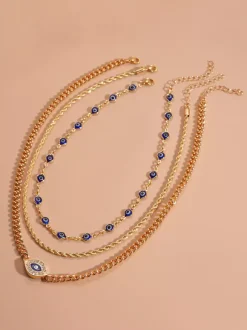 Necklace Metal 16 Inches & Under Vintage Geometric Layered Chain Alloy Daily Casual Adult's Girl's Jewelry