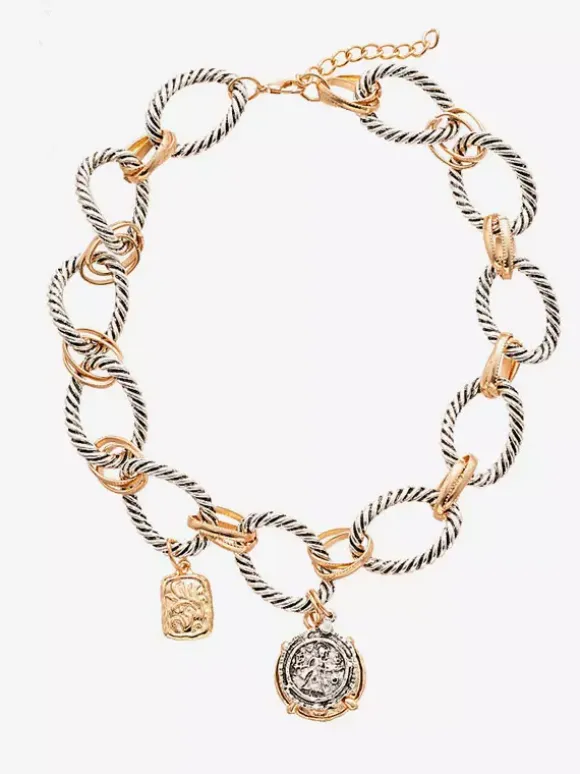 Necklace Metal Vintage Round Link Chain Alloy Daily Casual Adult's Girl's Jewelry