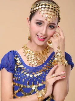 Necklace Belly Dance Costume Gold Synthetic Bollywood Dance Jewelry Accessories for Women