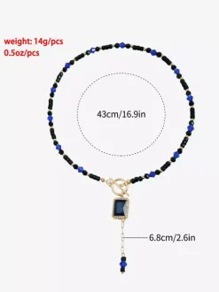 Necklace Metal Euro-Style Alloy Square Jewelry