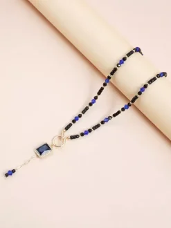 Necklace Metal Euro-Style Alloy Square Jewelry