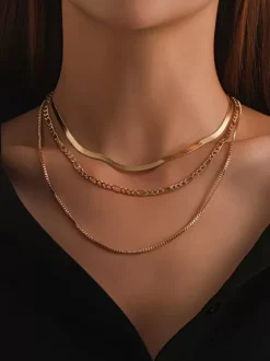 Necklace Multi-Layer Hip Hop Bright Chain Clothing Gift Necklace