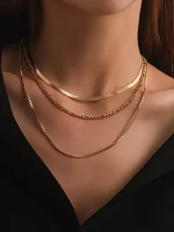 Necklace Multi-Layer Hip Hop Bright Chain Clothing Gift Necklace