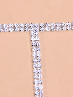 Necklace Sparkle Crystal Metal Base Necklace