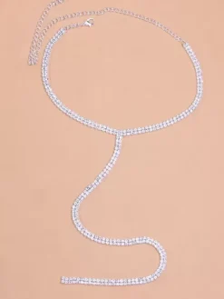 Necklace Sparkle Crystal Metal Base Necklace