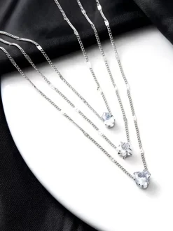 Necklace Water Drops Heart Star Stylish Necklace