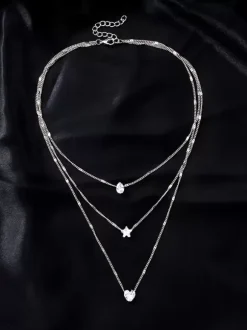 Necklace Water Drops Heart Star Stylish Necklace
