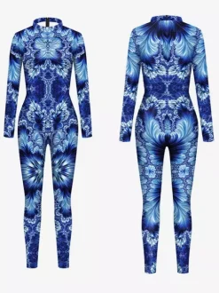 Neon Bodysuit Costumes Costumes 3D Digital Printing Uv Glow Bodysuit Catsuits & Zentai Halloween Cosplay Costume Polyester Halloween