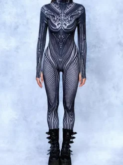 Neon Bodysuit Costumes Costumes 3D Digital Printing Uv Glow Bodysuit Catsuits & Zentai Halloween Cosplay Costume Polyester Halloween
