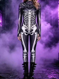 Neon Bodysuit Costumes Costumes 3D Digital Printing Uv Glow Bodysuit Catsuits & Zentai Halloween Cosplay Costume Polyester Halloween