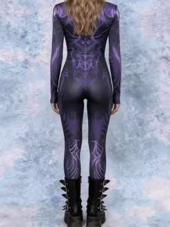 Neon Bodysuit Costumes Costumes 3D Digital Printing Uv Glow Bodysuit Catsuits & Zentai Halloween Cosplay Costume Polyester Halloween