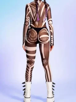 Neon Bodysuit Costumes Costumes 3D Digital Printing Uv Glow Bodysuit Catsuits & Zentai Halloween Cosplay Costume Polyester Halloween