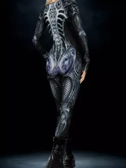Neon Bodysuit Costumes Costumes 3D Digital Printing Uv Glow Bodysuit Catsuits & Zentai Halloween Cosplay Costume Polyester Halloween