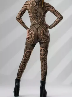 Neon Bodysuit Costumes Costumes 3D Digital Printing Uv Glow Bodysuit Catsuits & Zentai Halloween Cosplay Costume Polyester Halloween