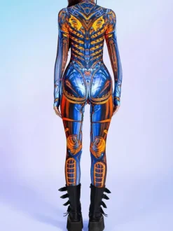 Neon Bodysuit Costumes Costumes 3D Digital Printing Uv Glow Bodysuit Catsuits & Zentai Halloween Cosplay Costume Polyester Halloween