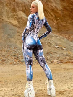 Neon Bodysuit Costumes Costumes 3D Digital Printing Uv Glow Bodysuit Catsuits & Zentai Halloween Cosplay Costume Polyester Halloween