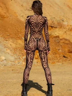 Neon Bodysuit Costumes Costumes 3D Digital Printing Uv Glow Bodysuit Catsuits & Zentai Halloween Cosplay Costume Polyester Halloween