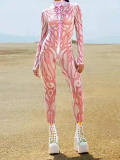 Neon Bodysuit Costumes Costumes 3D Digital Printing Uv Glow Bodysuit Catsuits & Zentai Halloween Cosplay Costume Polyester Halloween