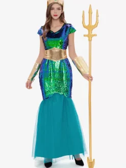 Neptune Halloween Costume Ancient Roman Greek Pharaoh Masquerade Cosplay
