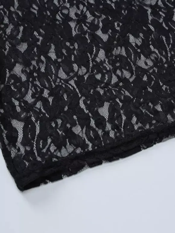 Night Out Dresses Black Floral Print Sleeveless Halter Sheer Summer Dress