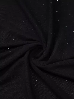 Night Out Dresses Black Glitter Mesh Choker Slit Maxi Dress See Through Night Club Party Gown