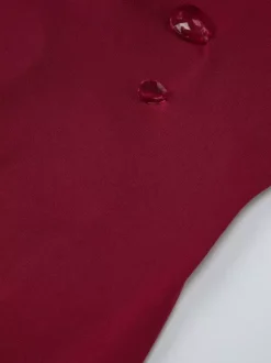 Night Out Dresses Burgundy Rhinestone Criss Cross Back Ruched Bodycon Mini Club Dress