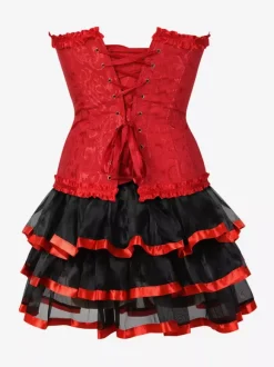 Night Out Dresses Corsets Burgundy Sleeveless Strapless Backless Summer Dress