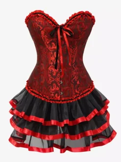Night Out Dresses Corsets Burgundy Sleeveless Strapless Backless Summer Dress