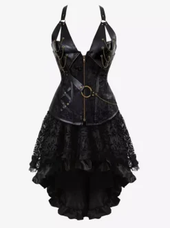 Night Out Dresses Corsets Black Sleeveless V-Neck Backless Summer Dress