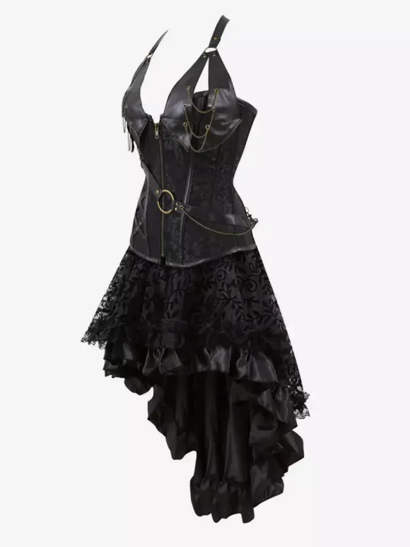 Night Out Dresses Corsets Black Sleeveless V-Neck Backless Summer Dress