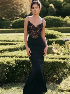 Night Out Dresses Black Sleeveless Straps Neck Summer Dress