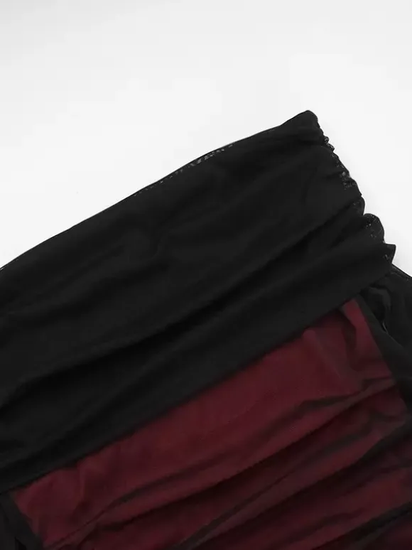 Night Out Dresses Burgundy Long Sleeves Off-The-Shoulder Summer Dress