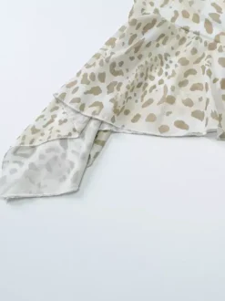 Night Out Dresses Leopard Polyester Leopard Print Sleeveless Halter Asymmetrical Summer Dress