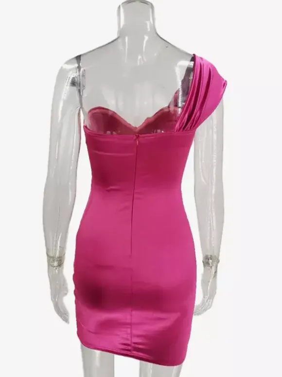 Night Out Dresses Rose Sleeveless V-Neck Irregular Summer Dress