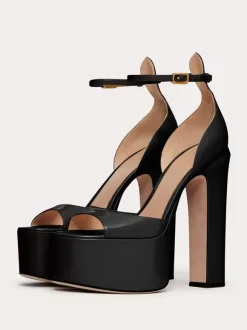 Nude High Heel Sandals Platform Open Toe Ankle Strap Party Prom Shoes