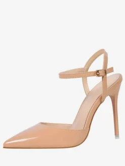 Nude High Heels Pointed Toe Slingback Pumps for Women