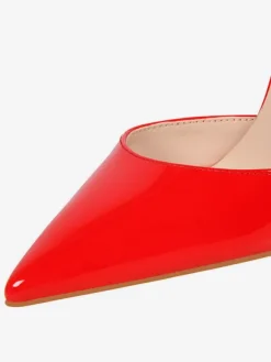Nude High Heels Pointed Toe Slingback Pumps for Women
