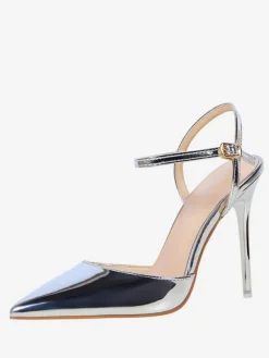 Nude High Heels Pointed Toe Slingback Pumps for Women