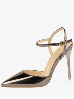 Nude High Heels Pointed Toe Slingback Pumps for Women