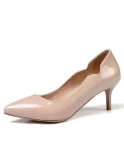 Nude Kitten Heels Pointed Toe Pumps for Women