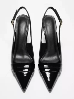 Nude High Heels Pointed Toe Stiletto Slip On Prom Shoes